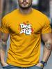 Mens Motivational TShirt Take The Step Art Print Short Sleeve Round Neck Breathable Soft Inspirational Daily Wear
