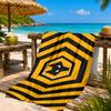 Wolves Team Emblem Printed Microfiber Beach Towel, Soft And Absorbent, Quick-Dry, Ideal for Summer Travel, Beach Essential, Swimming Pool