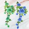 3D Trimmings Rose Floral Peony Garment Flower Embroidery Applique Clothes Accessories Patch