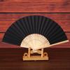 White Paper Hand Fan DIY Blank Folding Fan Vintage Chinese Style Solid Color Dance Wedding Party Bamboo Folding Fans Crafts Art