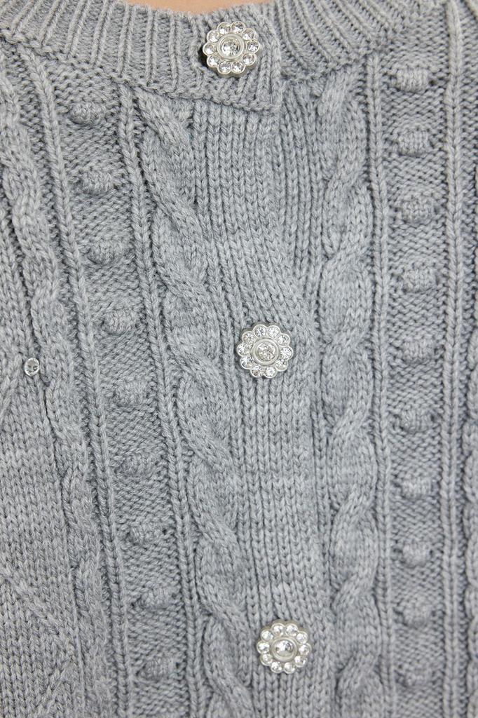 Women's Fashionable Stylish Sweater Gray Reversible Knitwear Sweater