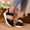 Women's Shoes 2024 Brand Closed Toe Women's Sandals Hot Sale Casual Sandals Women Round Toe Slip On Wedges Platform Shoes Ladies