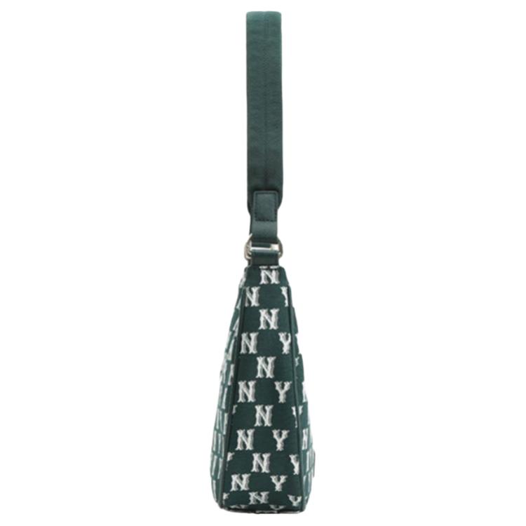 MLB New York Yankees Couple Fashion Casual Vintage Classic Interwoven Letter Faux Leather Tote Bag Unisex bags Dark-Green 3ABQS102N-50GND