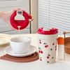 400ml Water Bottle Leak-proof Coffee Cup Cute Plastic Cups  Student