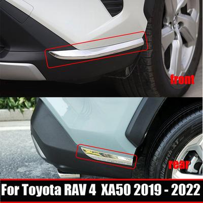Для Toyota RAV4 RAV 4 XA50 - Нержавеющая сталь Передний Задний бампер Угловая Защитная полоса Накладка Декоративная