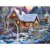Diamond Embroidery Winter Landscape Chalet Diamond Painting Scenery Full Round Rhinestone Painting