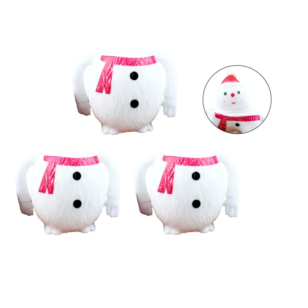 3шт. Сжимаемая игрушка, рождественская кукла Санта/Снеговик, новинка, всплывающая игрушка TPR, сжимаемая игрушка, детская офисная настольная игрушка, новинка