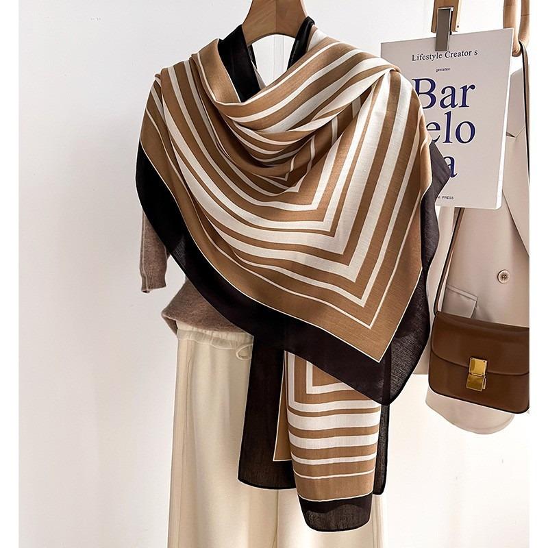 Модный женский шарф с цветами, тонкий, дышащий, мягкий, уютный, весенне-летний, ветрозащитный, солнцезащитный, дорожный шарф для женщин