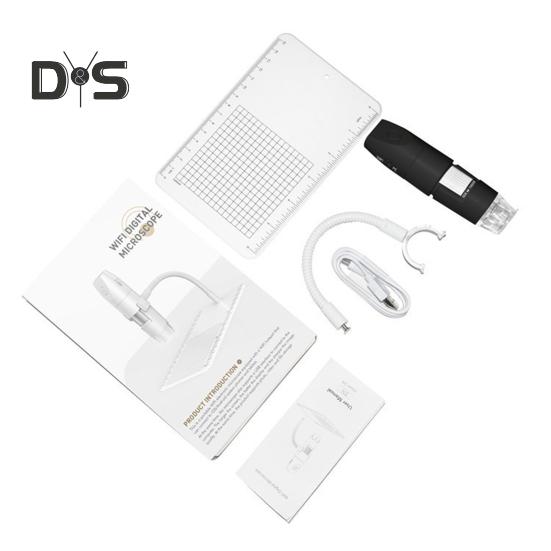 Цифровой микроскоп Wi-Fi USB со светодиодной подсветкой, портативный, широкая совместимость, 1000-кратное беспроводное увеличение, эндоскоп для Windows/Android