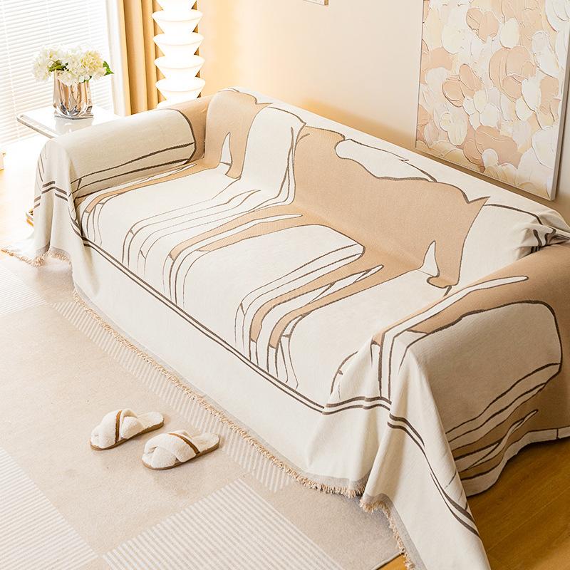 Атмосфера Чувство Четыре Сезона Универсальное Шенилловое Полотенце для Дивана с Лошадью Все Включено Универсальная Ткань для Чехла на Диван Нелипкая Шерсть Цельный