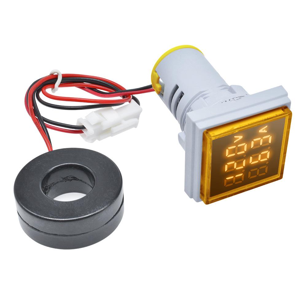 Мини двойной цифровой вольтметр и амперметр LED, измеритель напряжения AC 50-380V, измеритель тока 0-100A, прочный тестовый панельный вольтметр