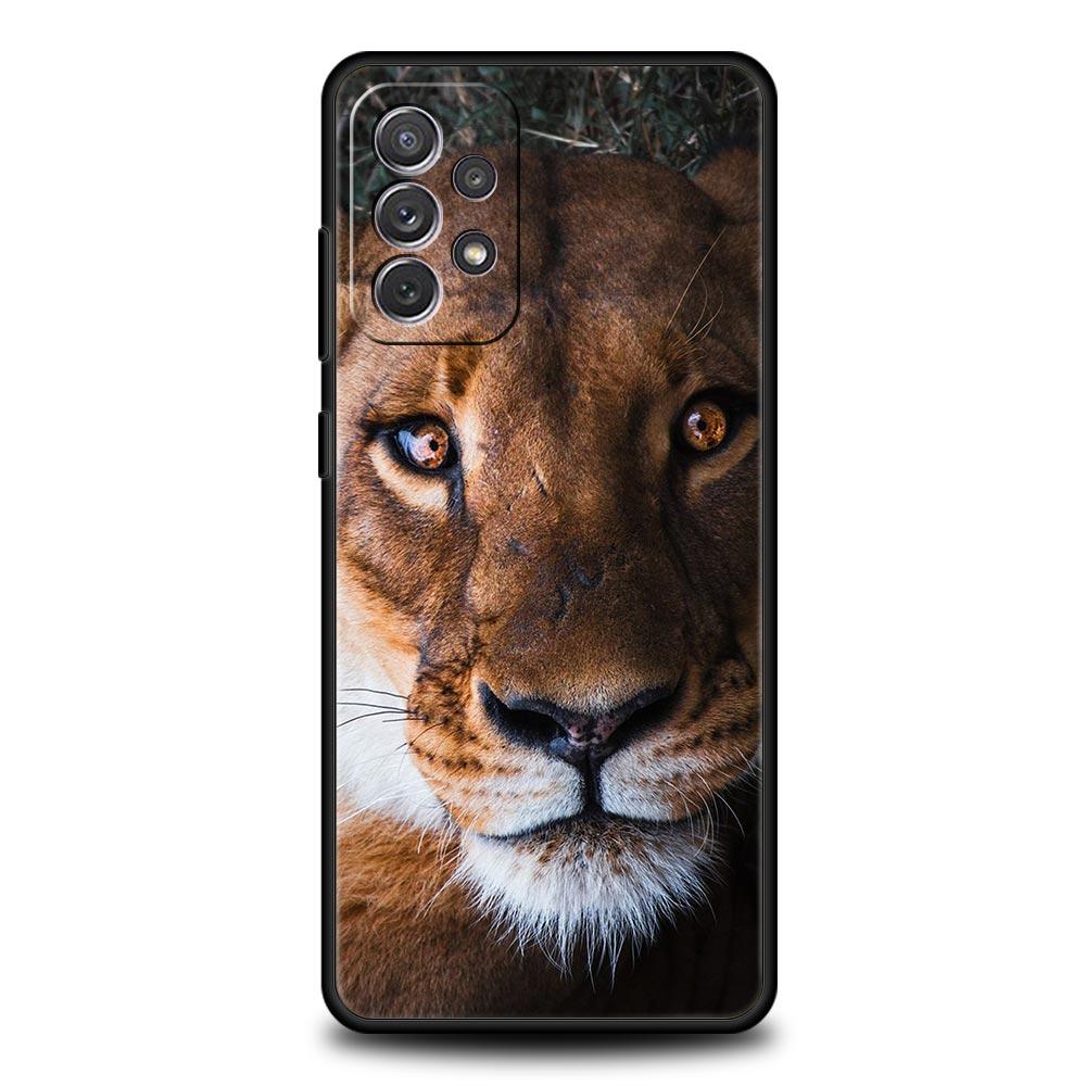 Чехол для телефона Samsung Galaxy A15 A13 A51 A71 A41 A31 A21S A03S A05 A35 A32 A55 A23 A25 A33 A53 A73 5G Лев Самец Львенок Обложка