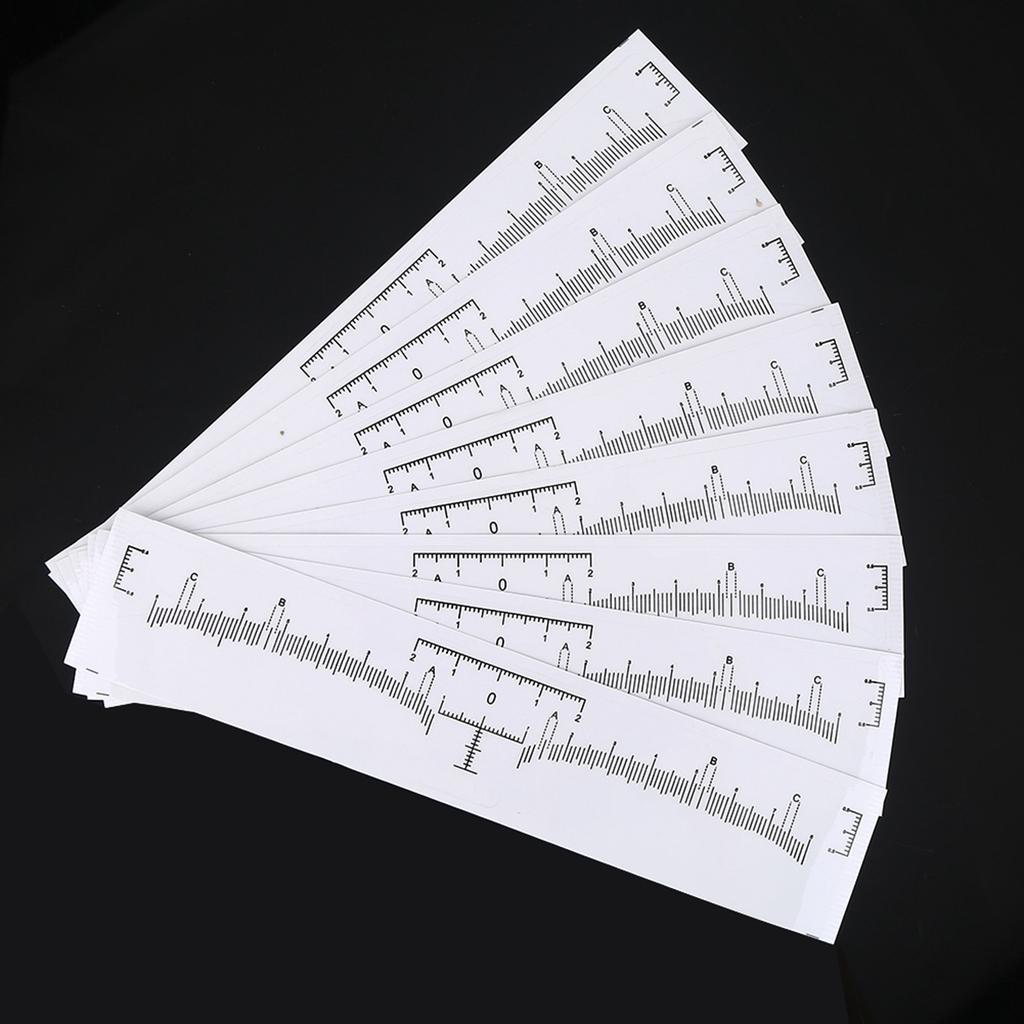 100 шт./компл. одноразовая линейка для бровей, макияж, микроблейдинг, трафарет для татуировки бровей, измерение