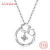 Линдон Стерлингового Серебра 925 Классическое Женское Ожерелье Кулон Циркон Модный Подарок