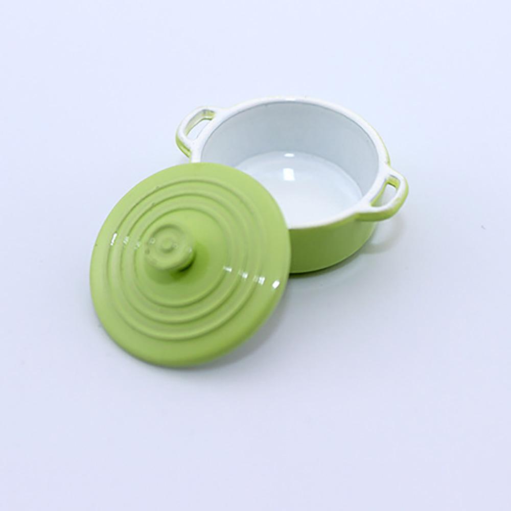 1Pcs 1/12 Dollhouse Miniature Accessories Mini Soup Pot Simulation Furniture Kitchen Kitchenware for Doll House Home Decoration