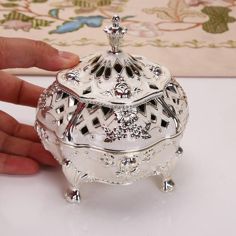 Металлический курильница для благовоний бытовой комнатный агаровое дерево благовония смешанные с благовониями антикварные европейские украшения сковорода печка для благовоний креативная успокаивающая большая