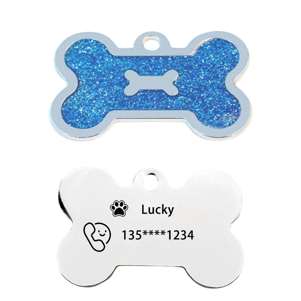 Pet Tag Keychain Pendant Cross-border Stainless Steel Holiday Gift Small Gift Engraved Metal Keychain