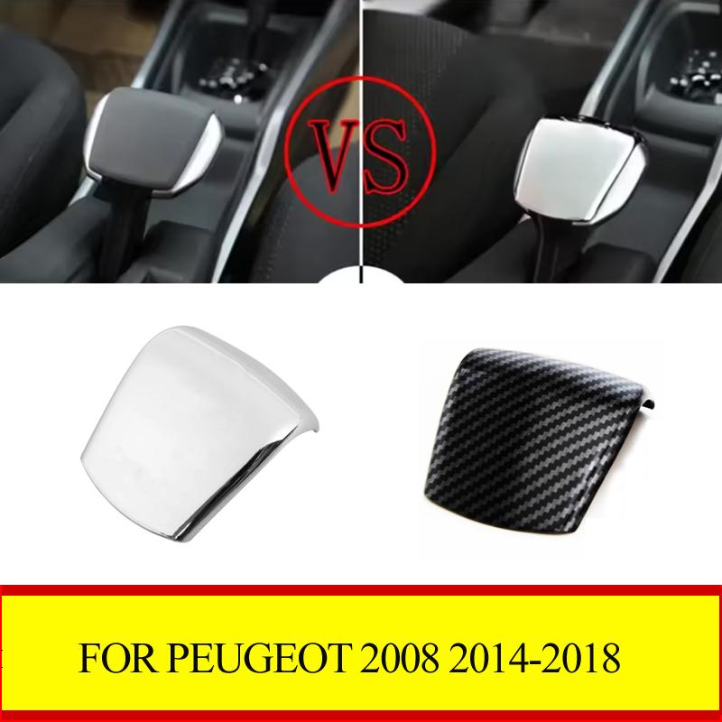 For Peugeot 2008 2014 2015 2016 2017 2018 ABS Car Handbrake Cover Sticker Decoration Trim Protector Accessories