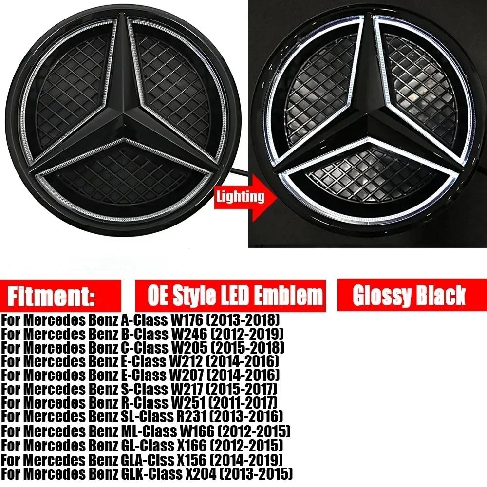 2025 Hot New 2025 For Mercedes Benz Illuminated Star Badge Car Front Grill LED Emblem Light For Mercedes Benz GL X166 W205 W117