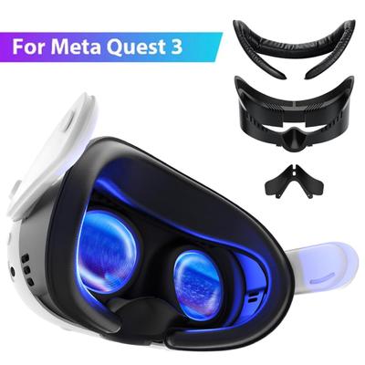 Сменный лицевой интерфейс для гарнитуры Meta Quest 3 VR, кожаная пенная маска для глаз, носовой упор, лицевой чехол для аксессуаров Meta Quest 3