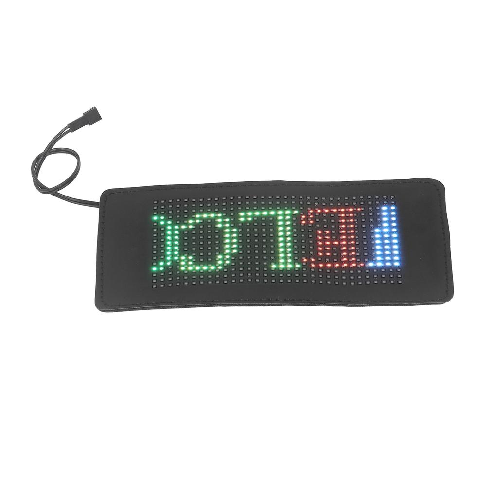 Гибкая светодиодная вывеска 190x90 мм, разрешение 16x32, управление через Bluetooth, приложение, пользовательский текстовый узор, анимация светодиодов 