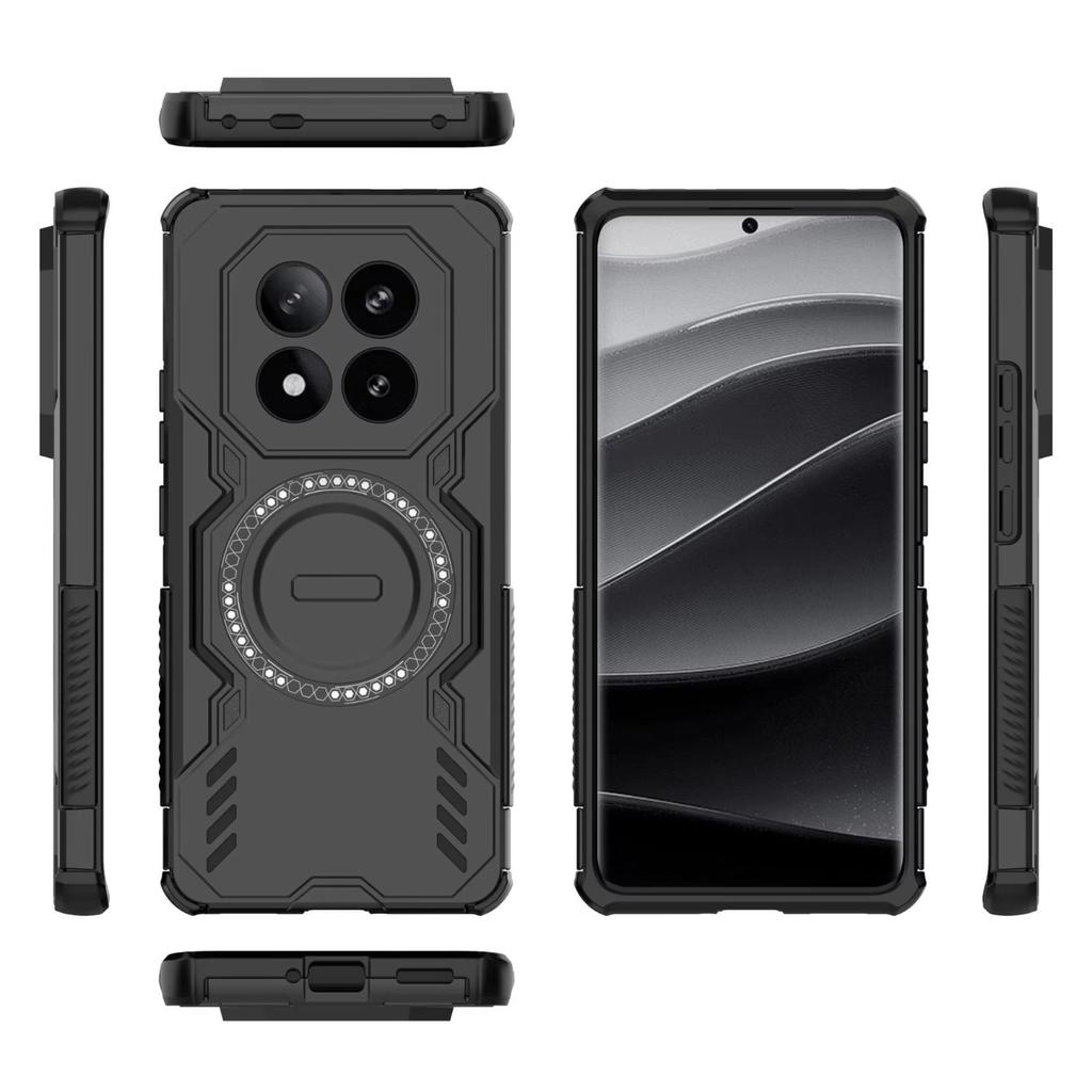 Бронированный противоударный чехол-защита для телефона Xiaomi Redmi Note 15 Pro Plus 5G 4G Note15 14 Pro+ Note15 Магнитная беспроводная зарядка