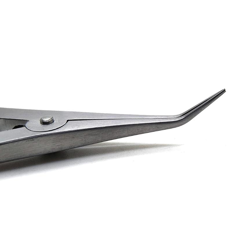 Stainless Steel Castroviejo Caliper Dental Graduated 0-20mm Metal Dental Gauge Caliper Dental Caliper Straight/Angled