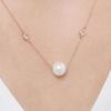 [LeShop] 14K Simple Pearl Line Necklace (Gold Plated)_LJ0335BRN