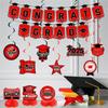Graduation Decorations Blue Themed Set - Congrats Grad Banner, Class Of 2025 , Balloons & Streamers Kit - Complete Party Supplies For High School &