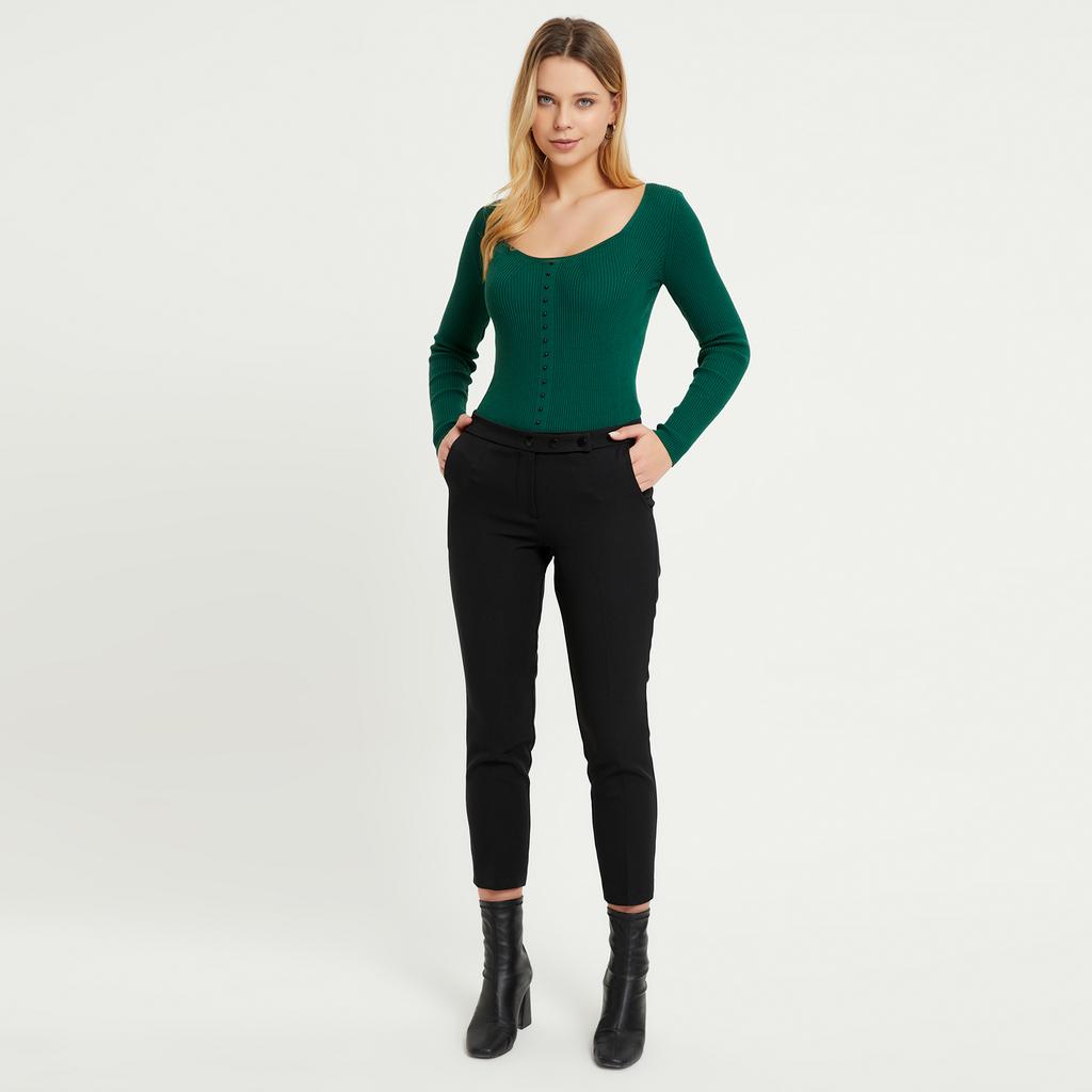 Женские брюки-сигареты с высокой талией в офисном стиле, элегантная одежда, современная рабочая комбинация, качество, сделано в Турции