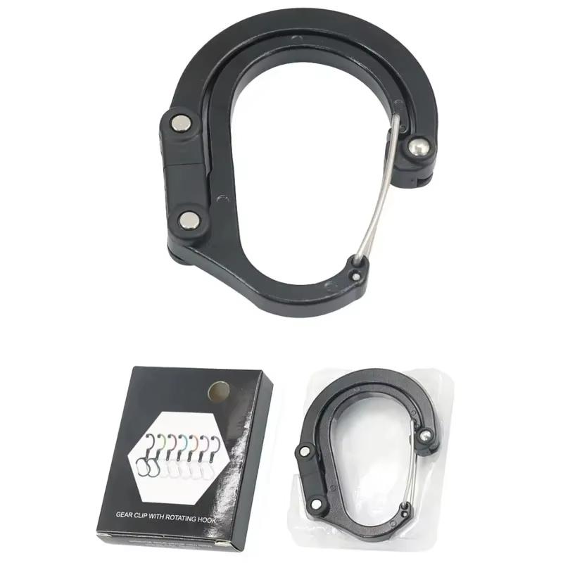 Multifunctional Rotatable Gear Carabiner Clip, 360 Degree Swivel Strong Buckle Hook for Backpack Camping Hiking Travel