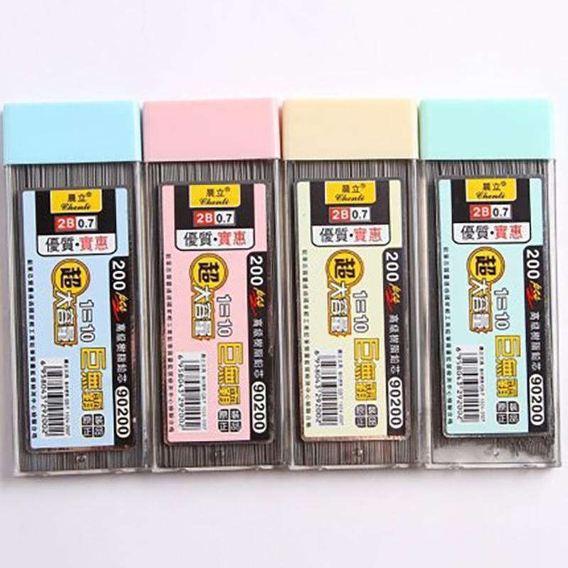 200 шт. 0,5/0,7 мм механические стержни для карандашей 2B стержень для карандашей автоматический стержень для карандашей