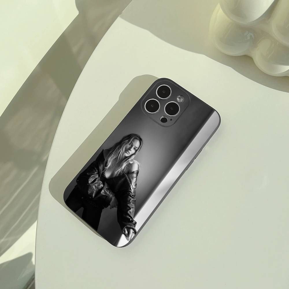 Чехол для телефона Addison Rae для iPhone 17, 16, 15, 14, 13, 12, 11 Pro Max, Легкий и практичный Мягкий черный чехол