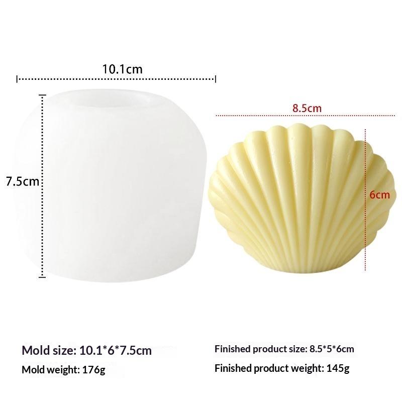 DIY Handmade Scented Candle Silicone Mold Ocean Series Shell Starfish Conch Pattern for Soap Resin Craft Home Art Projects
