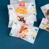 Цветочная серия Cookie Biscuit Набор из 100 шт./200 шт. Упаковочные пакеты Полупрозрачные с цветочным принтом Упаковочные пакеты Товары для дома