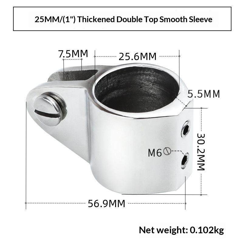 Bimini Top Awning Slide Fitting 316 Stainless Steel Double Screw 22mm 25mm Heavy Duty Marine Boat Yacht Canopy Parts