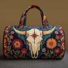 Travel bag New Western Style Series Short Distance Portable Quilted and Embroidered Travel Bag Multifunctional Sports Fitness Bag