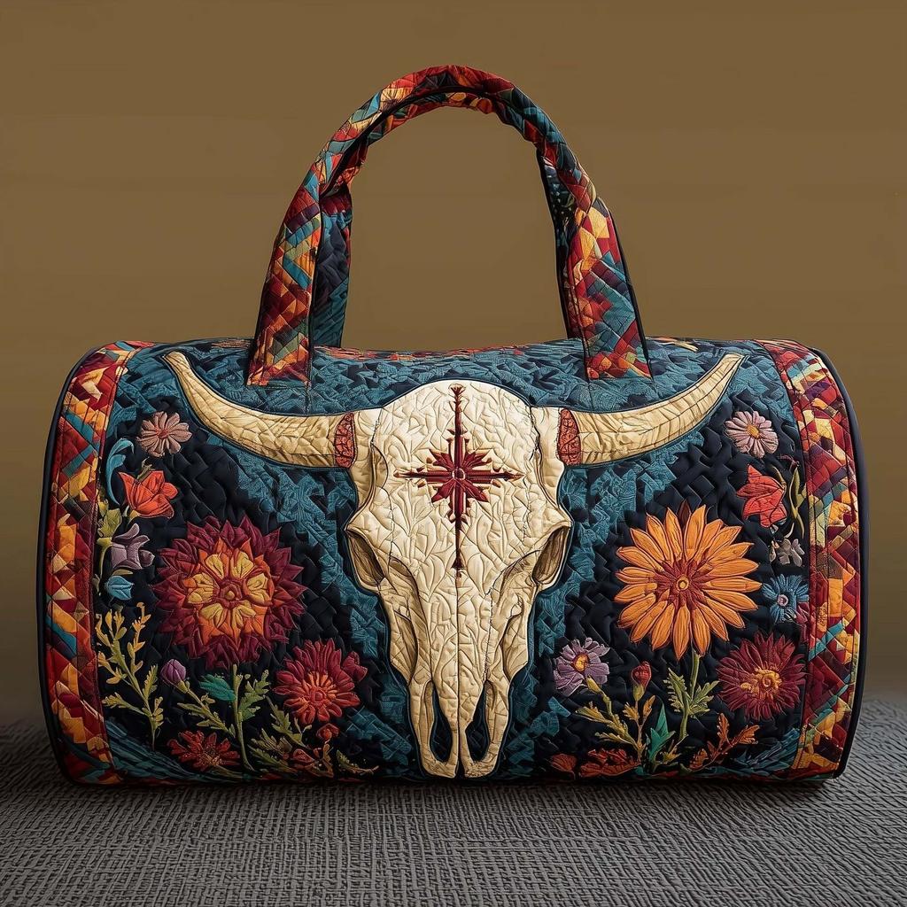 Travel bag New Western Style Series Short Distance Portable Quilted and Embroidered Travel Bag Multifunctional Sports Fitness Bag