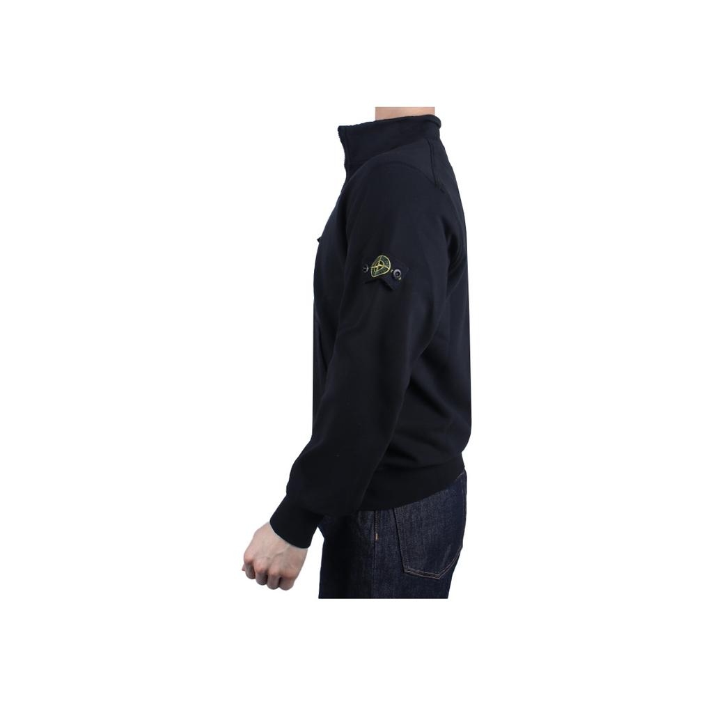STONE ISLAND Детская толстовка с молнией и воротником, свободного кроя, с длинным рукавом, Детская толстовка, Черный 801662640-V0029