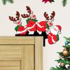 1 Pc Christmas Wooden Door Corner Sticker with Santa, Elk & Grinch - Ideal Window and Wall Holiday Home Decoration