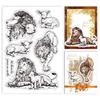 Custom PVC Plastic Clear Stamps for DIY Scrapbooking Photo Album Decorative Cards Making Lion 160x110x3mm