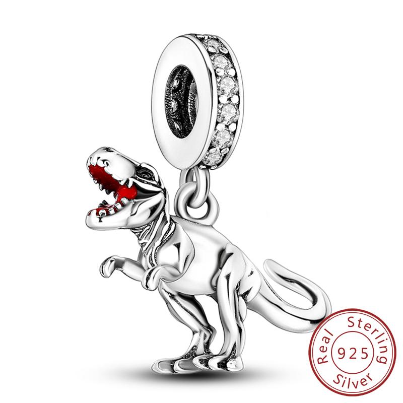 Медные Шармы Бусины Милые Шармы-Хамелеоны в форме Огненного Дракона Подходят для Оригинальных Подвесок Браслет Сделай Сам Женские Ювелирные Изделия Подарок