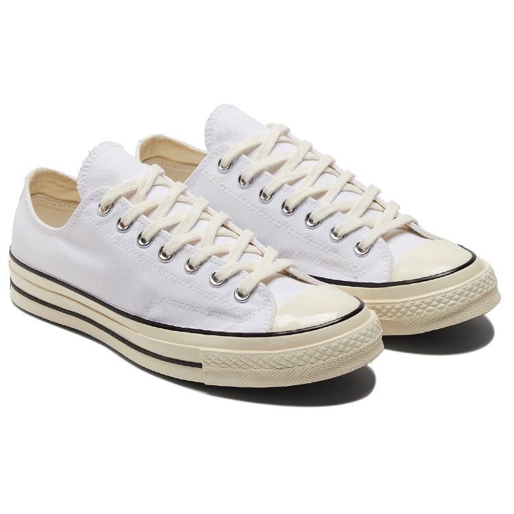 Converse Chuck 70 Low White Black Unisex Sneakers A02306C
