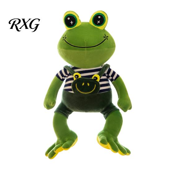 Kids Plush Toy Frog Prince Princess Toy, Cute Stuffed Animal with Striped Shirt/Skirt, Game Fans Gift Soft Pillow for Bedroom, Birthday Lovers