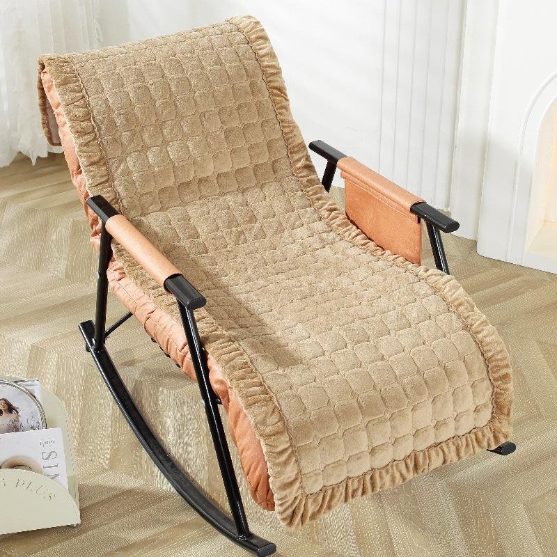 Современное минималистичное офисное кресло-лаунж, плюшевая подушка, спинка, интегрированная толстая противоскользящая складная кровать, кресло-качалка, подушка