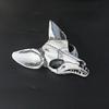 3D Fox Skull Wall Sculpture Home Office Living Room Wall Art Decoration Halloween Spooky Animal Skull Resin Figurine Statue Wall Ornament