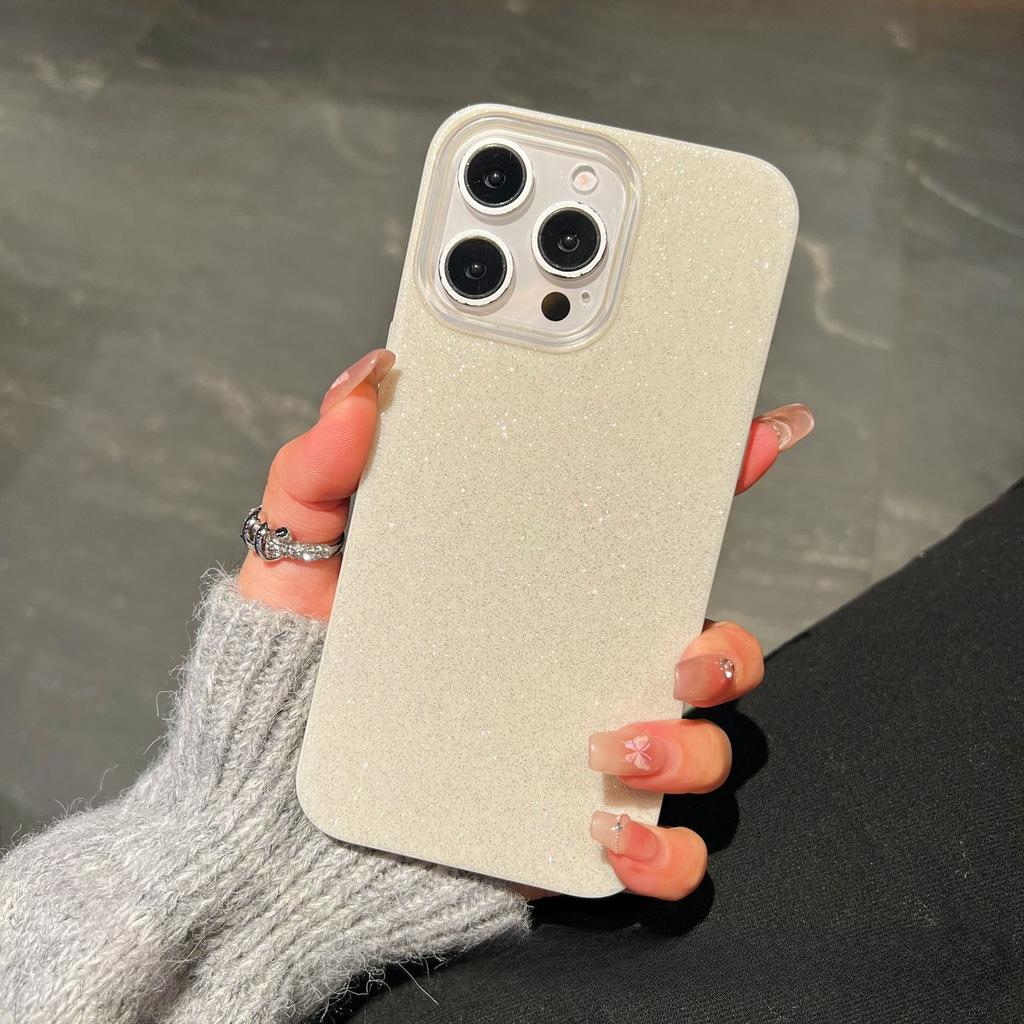 Однотонный чехол для телефона с блестками для iPhone 15 14 13 Pro Max, блестящая ударопрочная накладка
