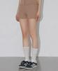 CHICKS Ribbed Micro Shorts Brown