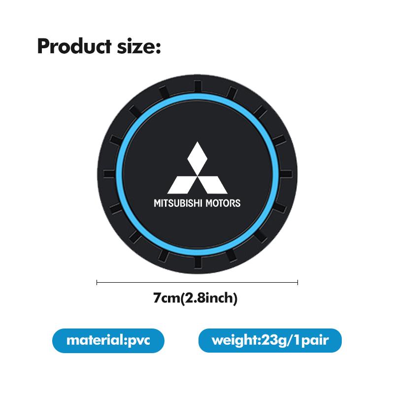 2pcs Silicone Car Water Cup Holder Coaster Anti Slip Pad Mat For Mitsubishi Outlander Pajero Sport Lancer EX ASX L200 Eclipse
