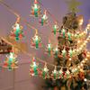LED Christmas Lights String Santa Claus Snowman Battery-Operated Fairy Lights Window Garland Christmas Decorative Light Party New Year's Decorations